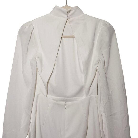 NEW Lulus Exceptionally Flirty White Long‎ Sleeve Backless Mini Dress Size XS - Picture 7 of 13